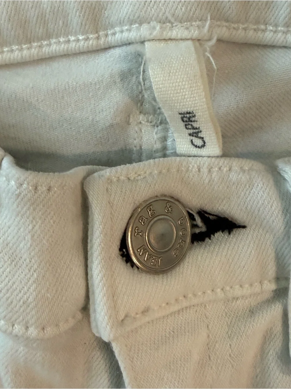 Rag & Bone JEAN White Capri Skinny Jeans Sz 25